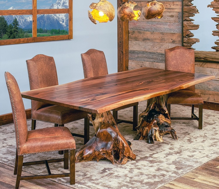 Show-stopping live edge dining tables